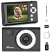 Produktbild Digitalkamera 1080p Fotoapparat Digital Kamera mit 64G Karte Fotokamera mit Batterie Einfache Tragbare 16X Digitalzoom Digitalkamera für Kinder Teenager Student Senioren Anfänger (Schwarz)