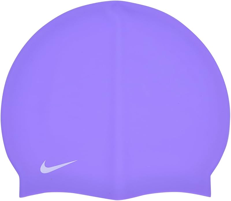 Silicone Solid Training Swim Cap, Hydrangeas