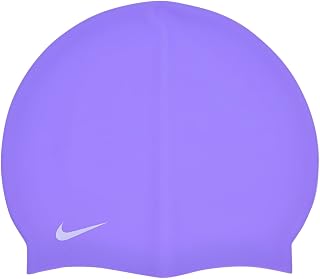 Silicone Solid Training Swim Cap, Hydrangeas
