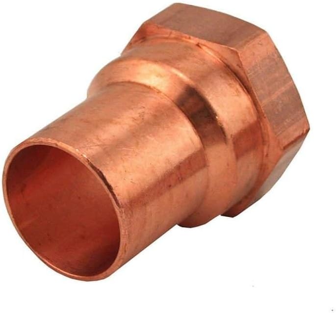2 Copper Sweat FITTING ADAPTER - FTG X FIP 2 Nominal I.D. Size - 2-1/8 X 2 Refrigeration O.D. Size For Soldering All Copper Pipe Type L, M, K, Plumbing and Heating