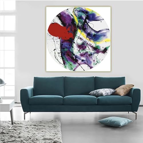 Peinture à l'huile sur toile pour transformer un mur vide avec un graffiti 60x60 cm sans cadre