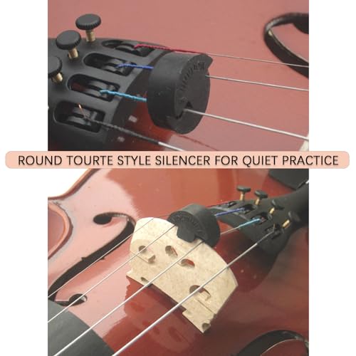 image for Cheerock Pack of 4 Rubber Cello Practice Mute, Round Tourte Style Sile