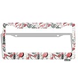 AOYEGO Girl Woman License Plate Covers Red Lipstick Shoes Black Sunglasses Perfume Makeup Beauty...