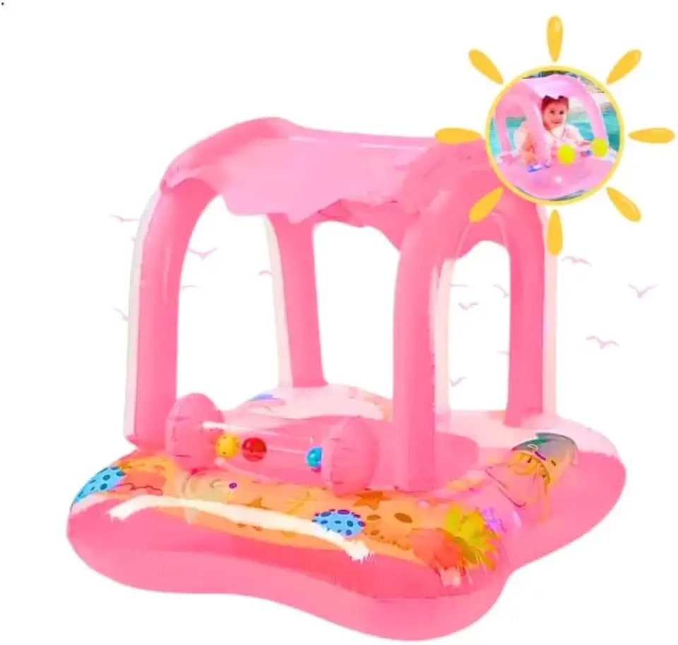 Boia Bote Bebê Cobertura Fralda Infantil Rosa Boia Piscina Bebe