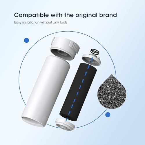 Image of GLACIER FRESH XWFE (Built-in CHIP) Refrigerator Water Filter Pack of 4 | Replacement for GE XWFE, XWF Refrigerator Water Filter NSF /ANSI 42 Certification