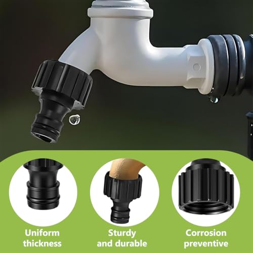 Image of HASTHIP 4Pcs Garden Hose Connector, 1 /2 inch Quick Connect Fitting, Universal Hose Quick Release Adapter for 1 /2 Inch Hose Pipe, Water Hose Connector for Lawn, Garden, and Outdoor Irrigation