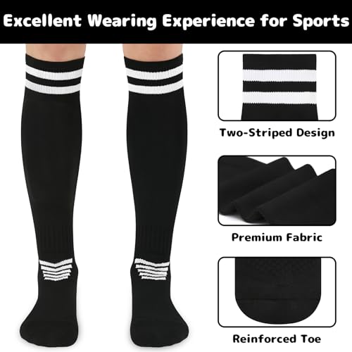 Image of Olreco Kids Soccer Socks Youth Baseball Socks Men Women Softball Sock for Girls Boys Football Sock Men Team Sports Accessory