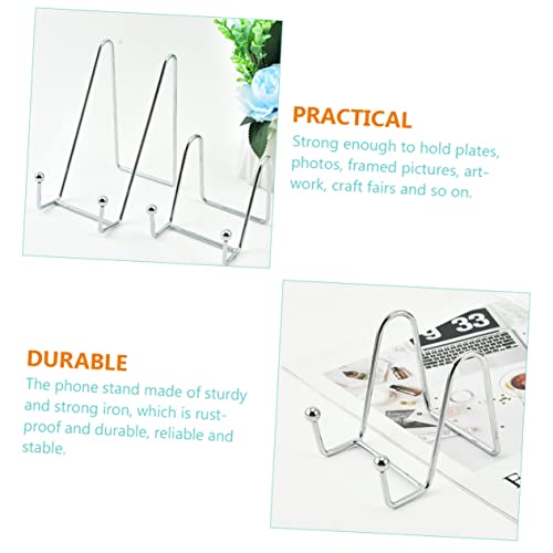 Alipis 4 Pçs Suporte De Telefone De Metal Suporte De Tablet Para Mesa Estante Porta-Retrato Porta-Re