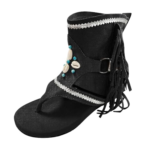 Chaussure femme sandales plates bohèmes perlées pour look de plage et été
