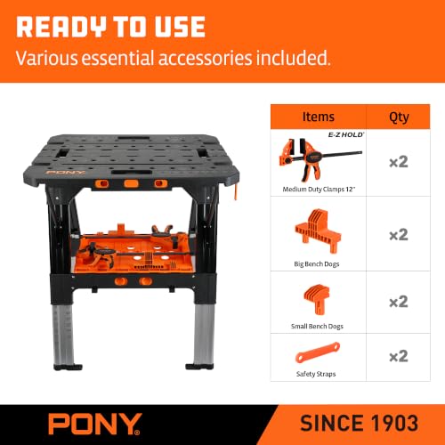 Image of Pony Portable Folding Work Table, Workbench & Sawhorse