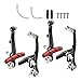 corki Cycles Linear Mountain Bike V-Brake Set Front and Rear 2 Pairs - 70mm Brake Pads (Black & Red)