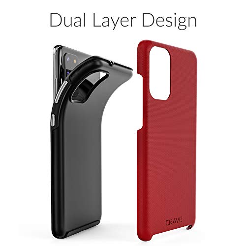 Image of Crave for Samsung Galaxy S20 Plus Case, Shockproof Protection Dual Layer Case for Samsung Galaxy S20 Plus 5G (6.7 inch) - Red