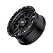 RockTrix RT110 20 inch Wheel 8x180 Compatible with Chevrolet Silverado 2500HD 3500HD, 20x9 (-12 Offset, 4.5 Backspace), Black, Also fits GMC Sierra 2500HD 3500 HD
