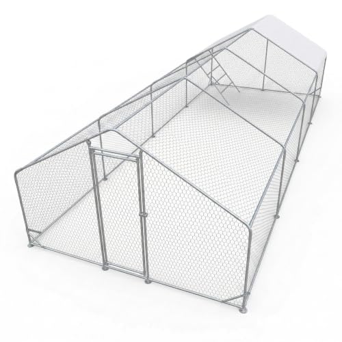 Image of Heavy Duty Metal Chicken Coop with Hardware Cloth (312 inch L x 120.5 inch W x 78.72 inch H)