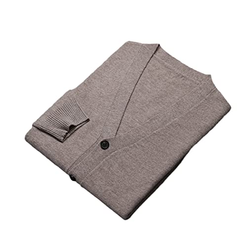 Gilet en laine haut de gamme kaki XXL - Cardigan col en V d'une douceur exceptionnelle