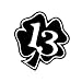 Autocollant De Voiture 13 * 12Cm Lucky 13 Fun Autocollants De Voiture Personnalisés Autocollants De Moto Accessoires De Voiture Noir/Argent