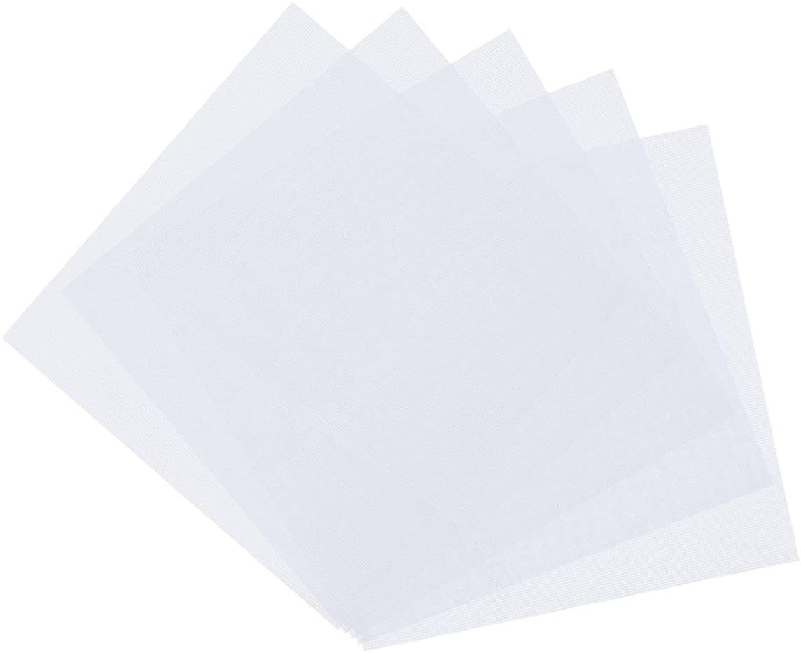 6 Pieces Silicone Dehydrator Sheets, Reusable Steamer Mesh Mat, Cookie Dryer Sheets, Fruit Dryer Mesh, 28.5 x 38.5 cm Premium Reusable Non Stick Silicone Dehydrator Sheets for Fruit Dryer