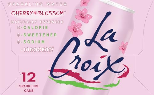 La Croix Sparkling Water, Cherry Blossom, 12 Fl Oz (pack of 12)