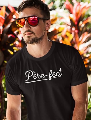 Otshirt T Shirt Homme père-FECT 4 | Imprimé en France, Cadeau fête des pères Homme Humour Papa Anniversaire Original Rigolo Humoristique (L,Black) – vue 7