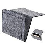 Aufbewahrungstasche - 32*20 Cm,Betttasche,Bett Organizer Zum Einhängen,Betttasche Zum Einhängen,Sofa Organizer,Bett Organizer,Taschen Organizer,Für Handy,Ipad,Fernbedienung,Bücher,Brillen (Grau)