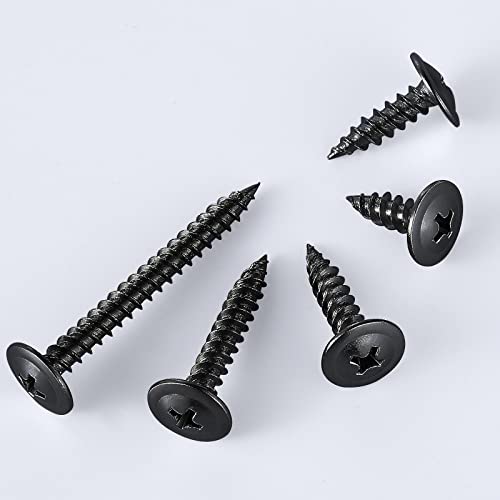 Image of (100 pcs) Wensilon #10x2 inch Black Phillips Truss Head Wood Screws Quick Metal Self Tapping