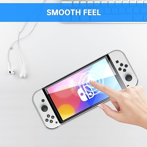 Avakot 3 Pack Screen Protector for Switch OLED 7 Inch 2021 | Scratch Resistant Touch Sensitive Tempered Film | Anti-Fingerprint Tempered Glass