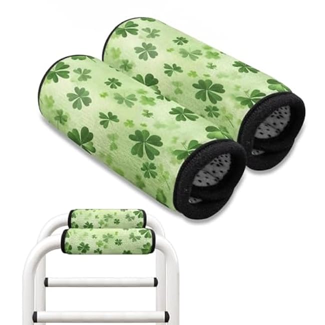 GLENLCWE Walker Hand Grips Cover 2 Packs Wheelchair Armrest Covers Anti-Slip Hand Grip Covers Mobility Aid Crutch Pads Comfortable Cushion Walker Grip Pads
