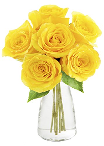 KaBloom-6 Yellow Rose Bouquet, Flowers for Valentine, Mother's Day