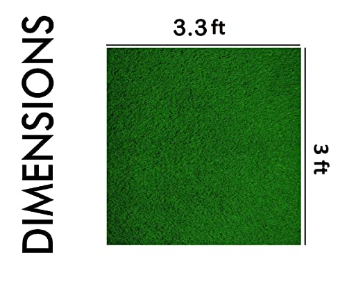 Image of Yellow Weaves 45 Mm Artificial Grass Carpet Mat For Balcony And Lown Floor (3.3 X 3 Feet), Green