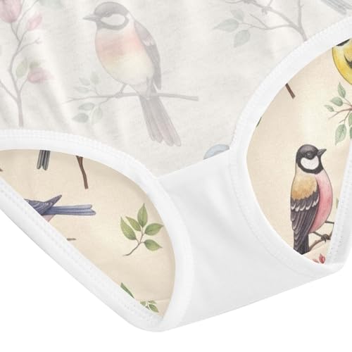 Watercolor Colorful Birds Cotton Toddler Underwear, Girls Underwear Cotton, 2T–8 Years4