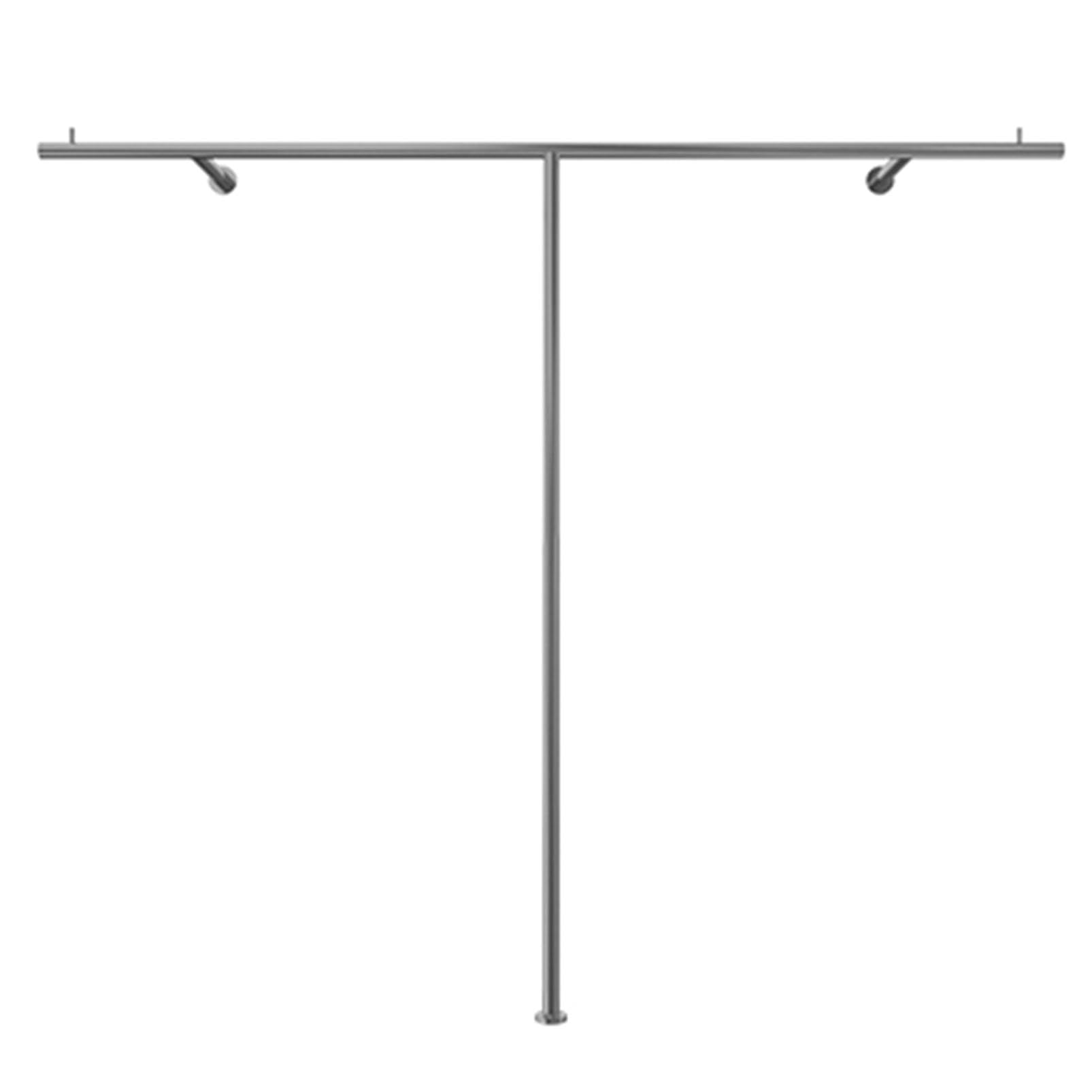 GTHTUHFD Heavy-Duty Stainless Steel Garment Rack With Wall-Mount Pole For Closet Storage And Retail Display,Style 2-180CM