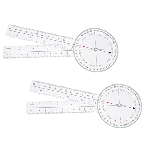 Juego de 8 reglas angulares transparentes para medición precisa miniatura 6