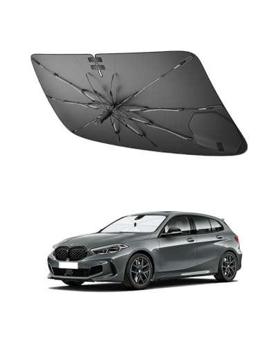 SHAOHAO Parapluie Pare-Soleil Compatible avec BMW 1er F70 2025 2026 2027 Pare-Soleil Voiture Style Parapluie avec Poignée à Cordon Souple Protection UV Accessoires Intérieur
