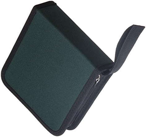 Nylon CD/DVD 40 Capacity Case, Heavy Duty CD Wallet Disc Holder Storage Box Bag for Car, Home, Office or Travel Use Green