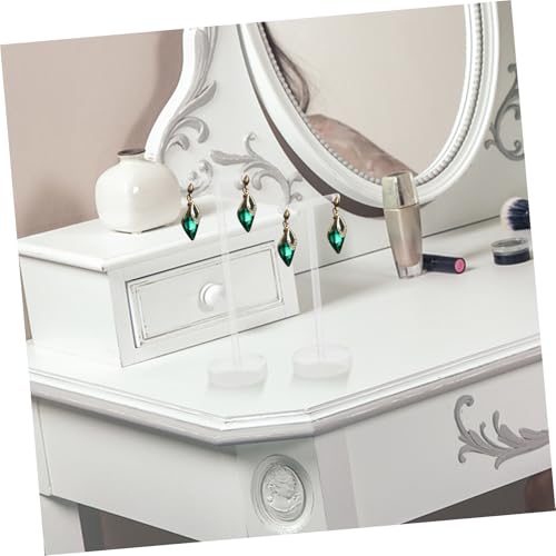 HOUDERCO 4 pièces Support Boucles Oreilles Transparent Acrylique Présentoir T pour Bijoux Base Stable et Compacte Adapté Aux Boucles Studs Pendantes et Créoles Rangement Élégant pour – vue 5