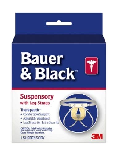 3M Health Care MMM 201070 Bauer & Black Athletic Suspensory with Leg Strap, 0-2, Small (Pack of 48)