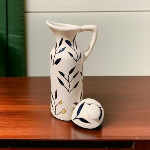 Image of MALAIKAH Ceramic Oil Dispenser Leaf Pack of 4 for Kitchen, Dining, Gifting, Home & Kitchen Decor