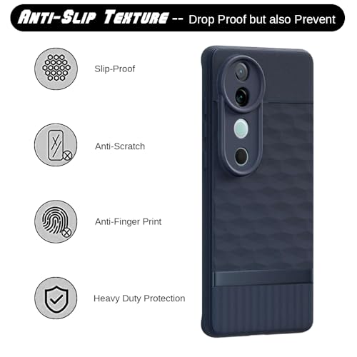 Image of Shockproof Case for Vivo V40 5G / V40 Pro 5G | Full Camera Protection | TPU Flexible Back Cover for Vivo V40 5G / V40 Pro 5G (Steel Blue)