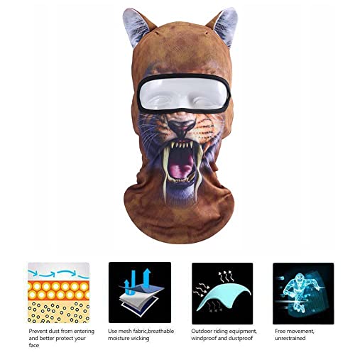 Image of Cat Balaclava,Dog Balaclava,Halloween Hat,Cute Full Face Hood Mask Animal Ski Mask for Hiking Riding Sports Outdoor