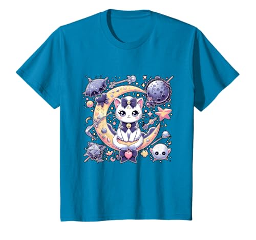 Sailor Meow Mignon lune chat espace magique gothique Halloween T-Shirt