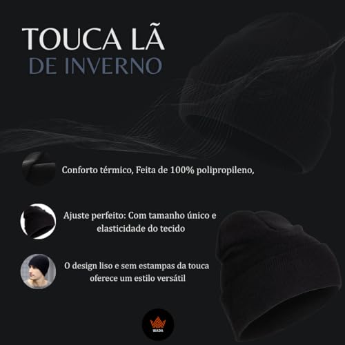 Touca de Frio Unissex Adulto,Gorro Quente de Lã Estilo, Conforto e Proteção