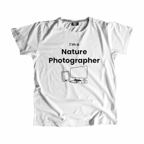T-shirt nature photographer blanc pour vos sorties photo en forêt