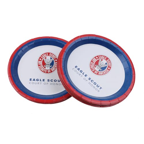Official Eagle Scout Paper Plates, Court of Honor Lunch Plates - 25pk