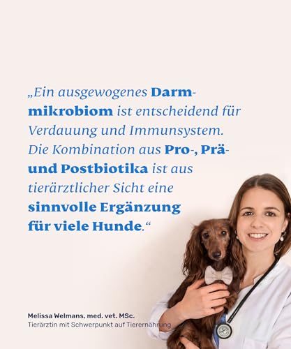 mammaly Probiotika & Präbiotika & Postbiotika Pulver für Deinen Hund - Kann bei Darmsanierung, Darmflora Aufbau, Magen- & Darmkur, Magenschutz unterstützen - 90g Pulver für Hunde, reicht 36-72 Tage – Bild 7