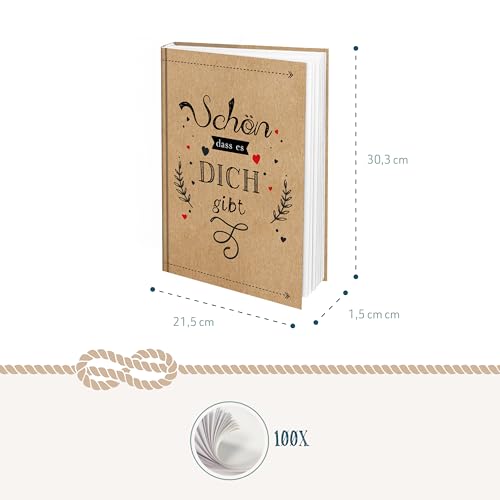 Carnet de notes A4 Schön dass es dich gibt grand format couverture rigide - 2
