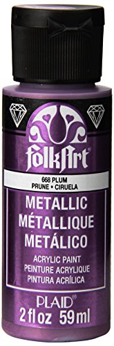 Folk Art Metallic Acrylic Paint in Assorted Colors (2 oz), 668, Plum