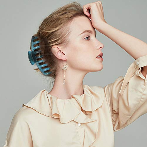 Mjiya Hair Claw Clips Hair Accessories For Women Strong Hold Large Hair Clip (Matte Black+Orange+Purple) #TOP4