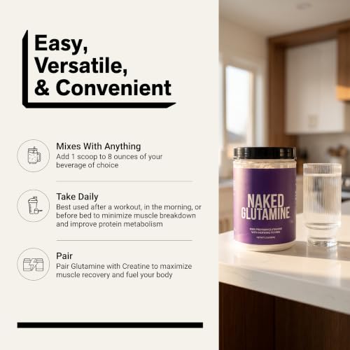Image of Pure L-Glutamine Made in the USA - 200 Servings - 1,000g, 2.2lb Bulk, Vegan, Non-GMO, Gluten and Soy Free. Minimize Muscle Breakdown & Improve Protein Synthesis. No Additives