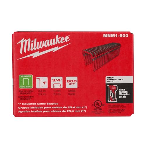 Agrafe de câble isolée Milwaukee Électrique pour fixation de fils électrique