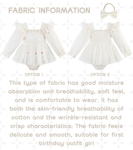 Baby Girls 1st Birthday Outfit Ruffle Tulle Romper Dress with Headband One Year Old Cake Smash Clothes3